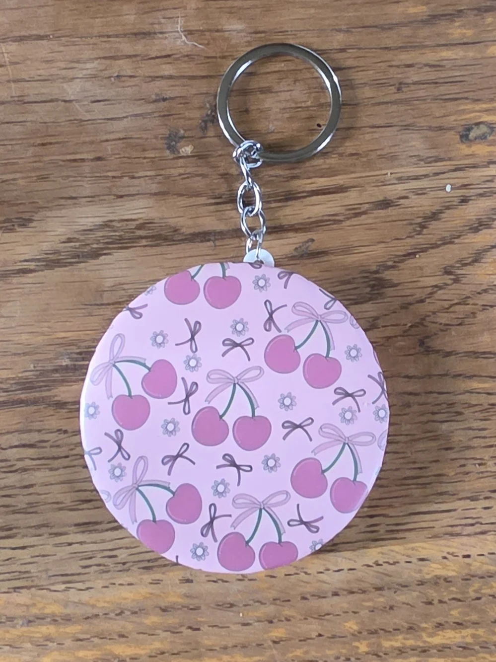 Cherry Compact Mirror Keychain / Bag Charm BNIB